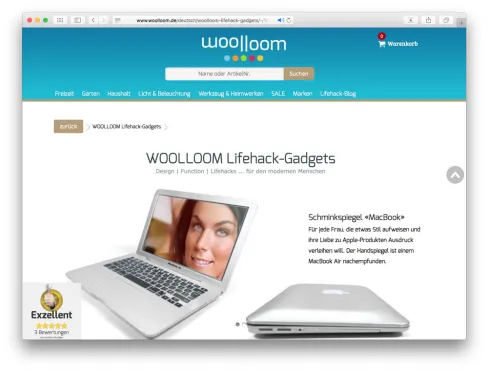 Woolloom.de - der agentureigene Onlineshop, Teil 1